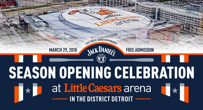 More Info for FANS INVITED TO JOIN JACK DANIEL'S  SEASON OPENING CELEBRATION AT LITTLE CAESARS ARENA  AS PART OF TIGERS HOME OPENER ACTIVITIES ON MARCH 29