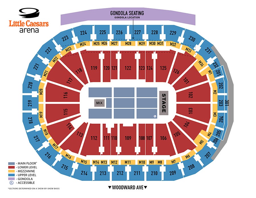 Joe Louis Arena, Detroit MI - Seating Chart View