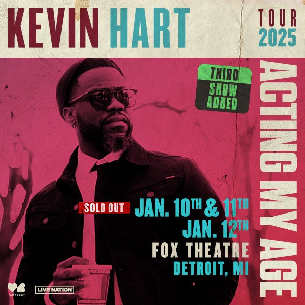 More Info for Kevin Hart Adds Third Date To “Acting My Age Tour”  At The Fox Theatre January 12, 2025