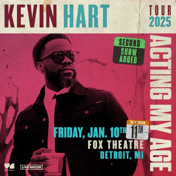 More Info for Due To Overwhelming Demand Kevin Hart Adds Second Show To Highly Successful “Acting My Age” Tour At The Fox Theatre Saturday, January 11