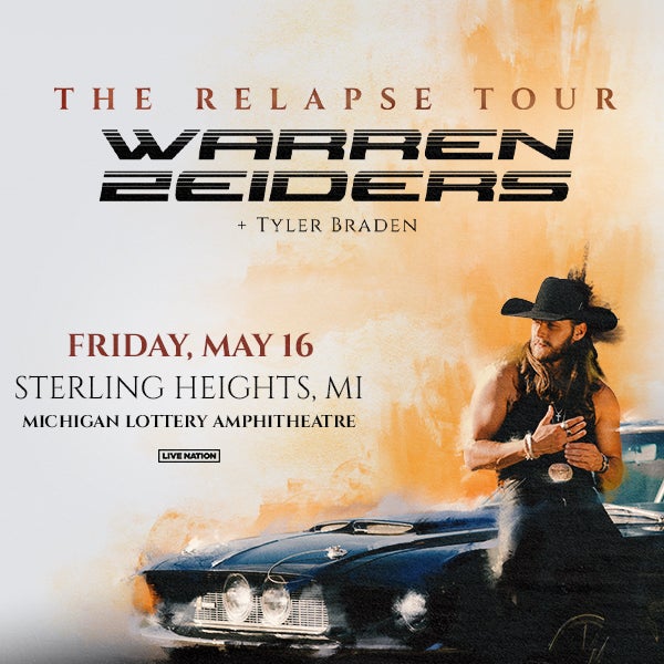 More Info for  Warren Zeiders Brings “Relapse Tour” To Michigan Lottery Amphitheatre Friday, May 16, 2025